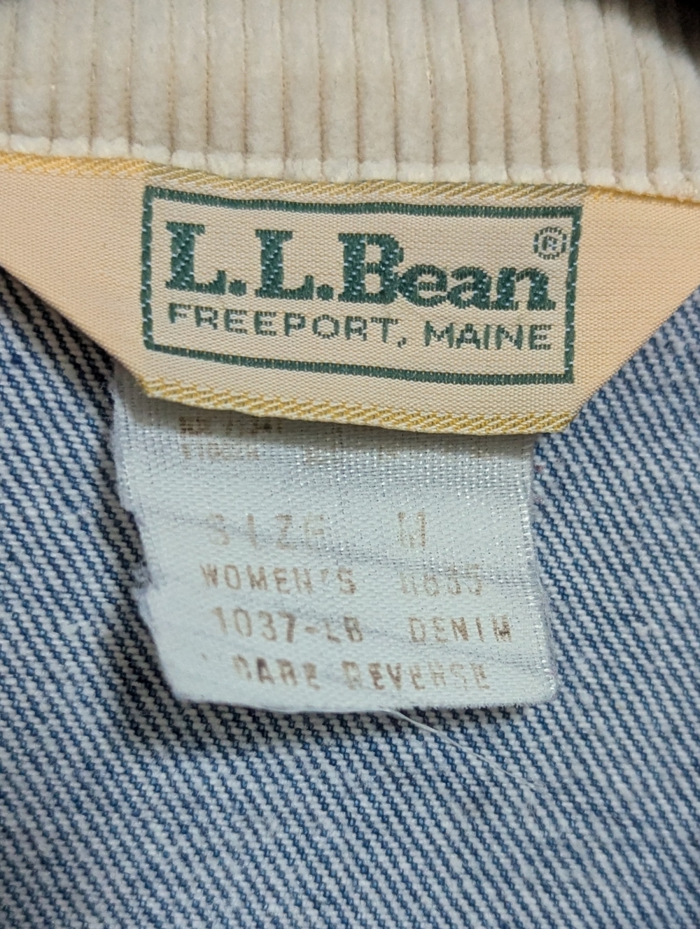 Vintage 1980s L.L. Bean Denim Barn Chore Coat - Women's Medium - Picture 7 of 11